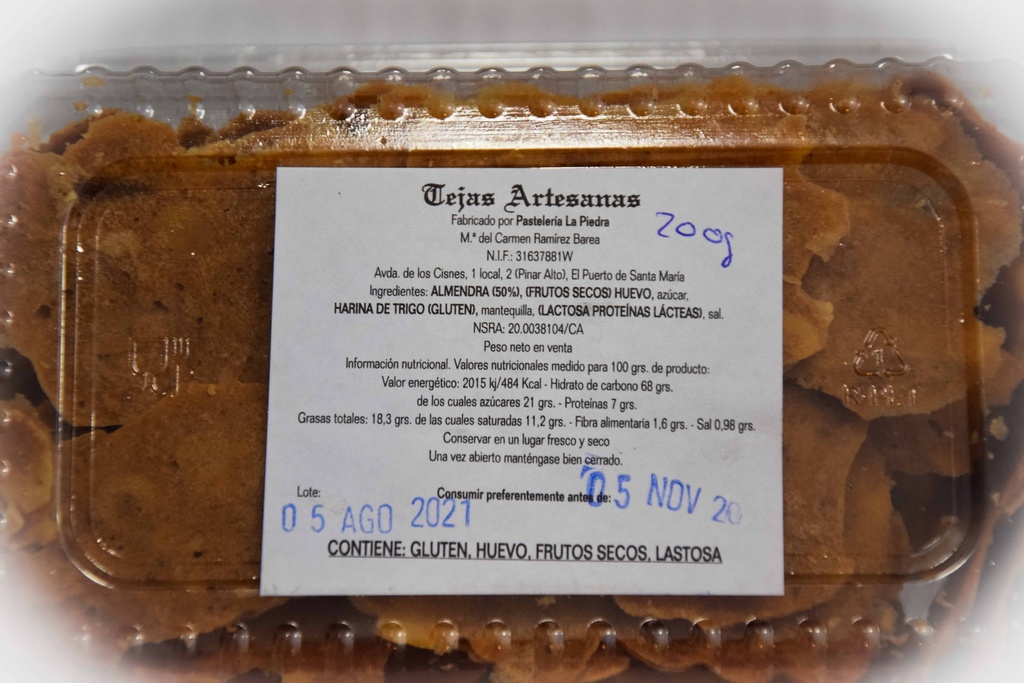 Tejas artesanas La Piedra 200 g