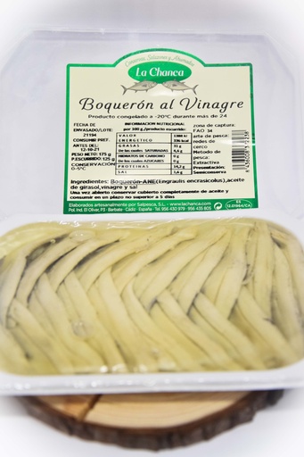 BOQUERÓN EN VINAGRE LA CHANCA EN BANDEJA 175 GR